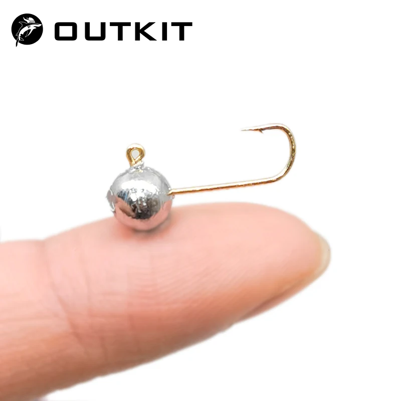 Fishing Hook Size - OUTKIT 10 Stück Mini-Jig-Kopfhaken, Rockfish, freiliegender