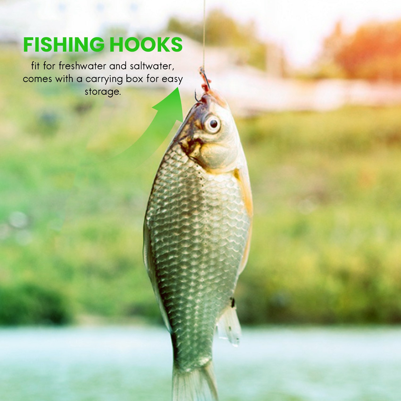 Fishing Hook Size - Neu eingetroffen: 500 Stück/Set in verschiedenen