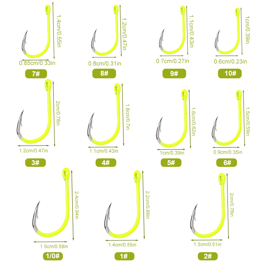 NGB 50 Stück 1/0 # -10 # Fluor – Fishing Hook Circle Bewertung und Preis