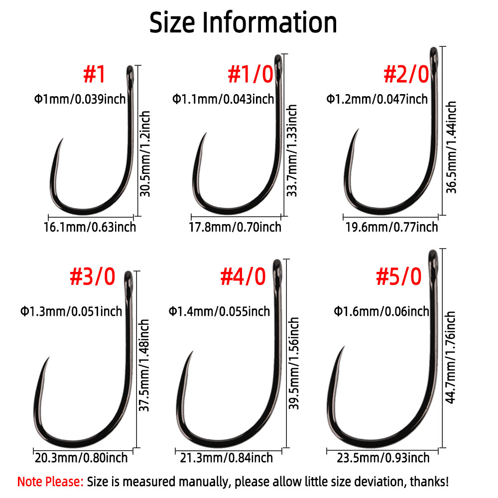 20 Stück # 1 1/0 2/0 3/0 4/0 5 – Fishing Hook Assortment Bewertung und Preis